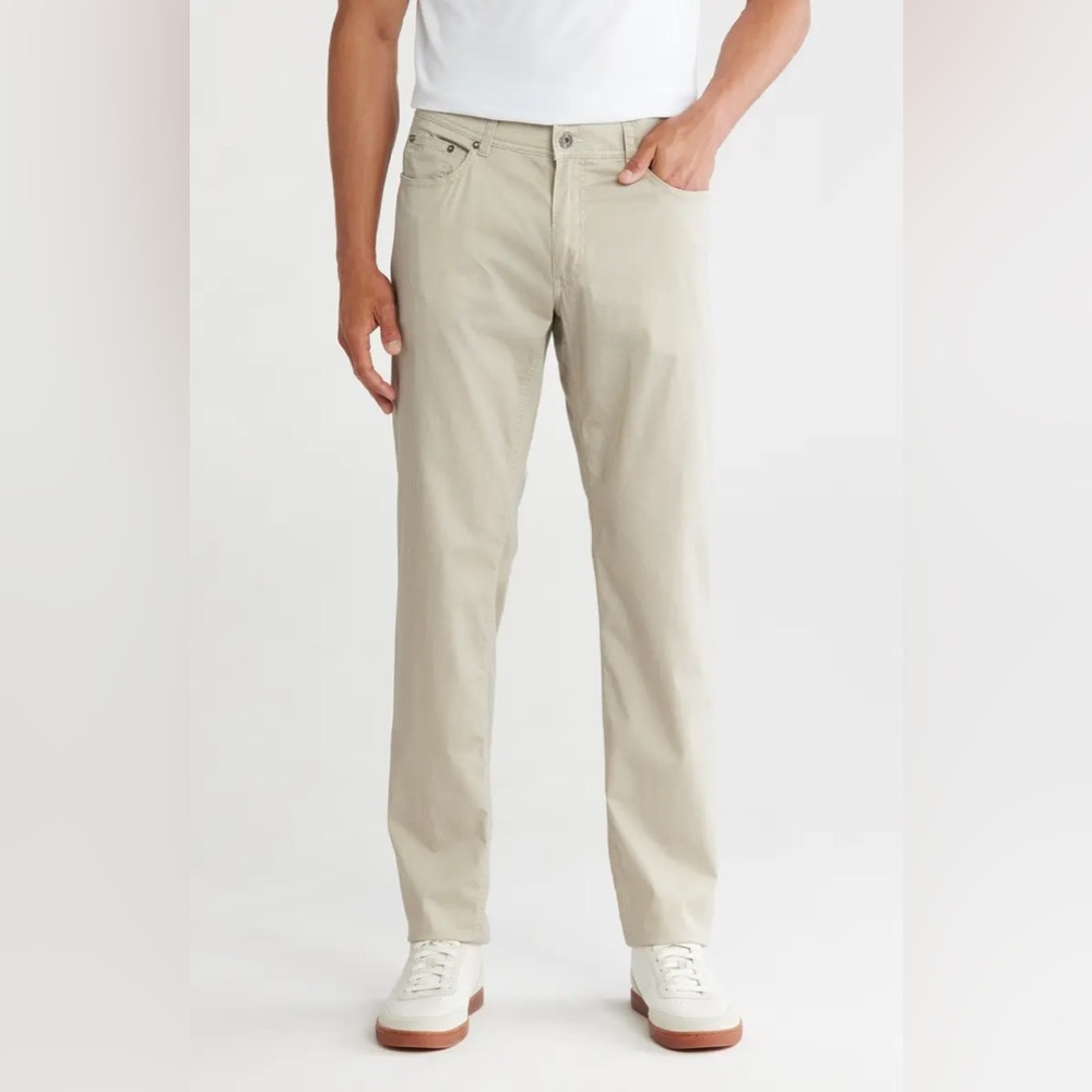 Brax Cooper Fancy Regular Fit Five Pocket Pants Khaki Size 34W